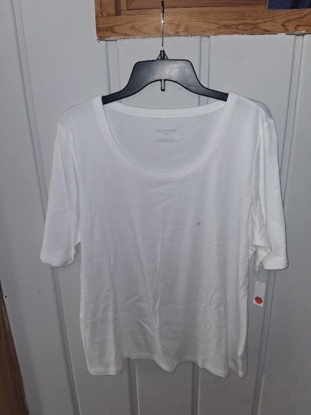 Talbots Cotton Scoop Neck Short Sleeve Tee NWT Sz XL
